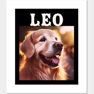 Leo, golden retriever puppy design for dog lovers Posters and Art